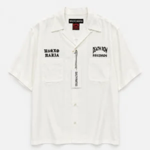 S__58777631_0 WACKO MARIA × DEATH ROW RECORDS 50'S Open Collar Shirt - White