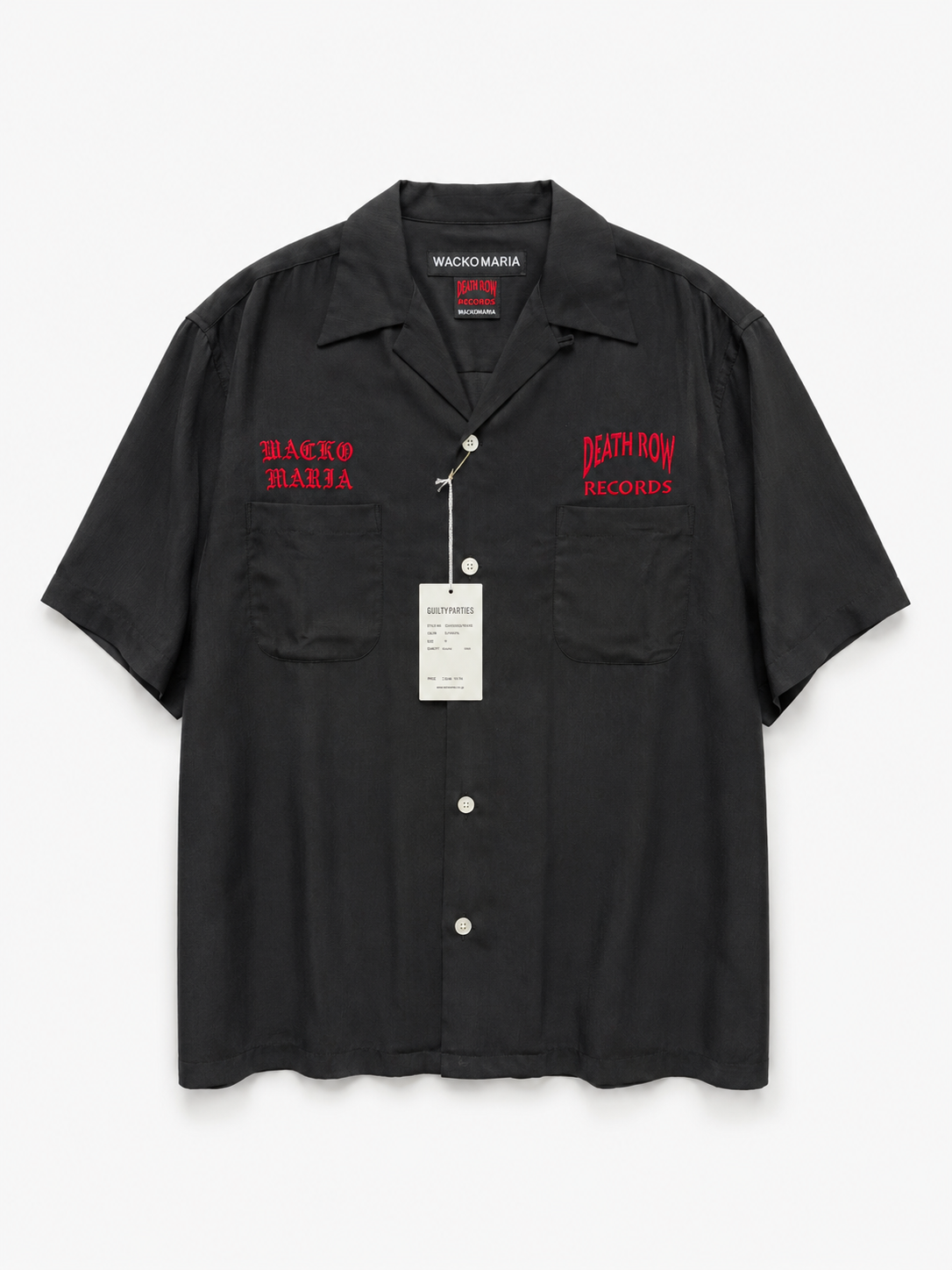 WACKO MARIA × DEATH ROW RECORDS 50'S 開領襯衫 黑色款