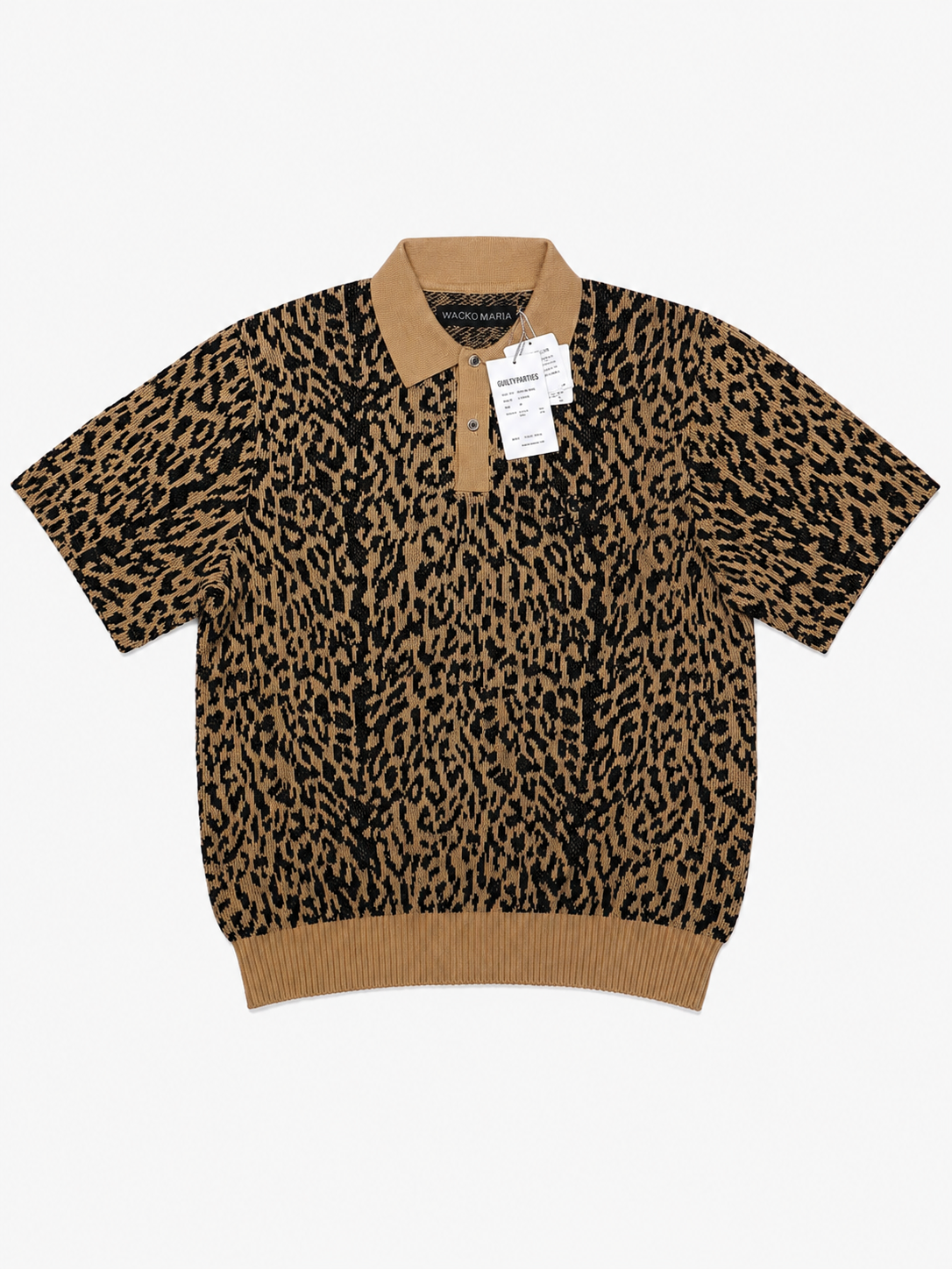 WACKO MARIA / GUILTY PARTIES Leopard Knit Polo Shirt 豹紋針織 Polo 衫