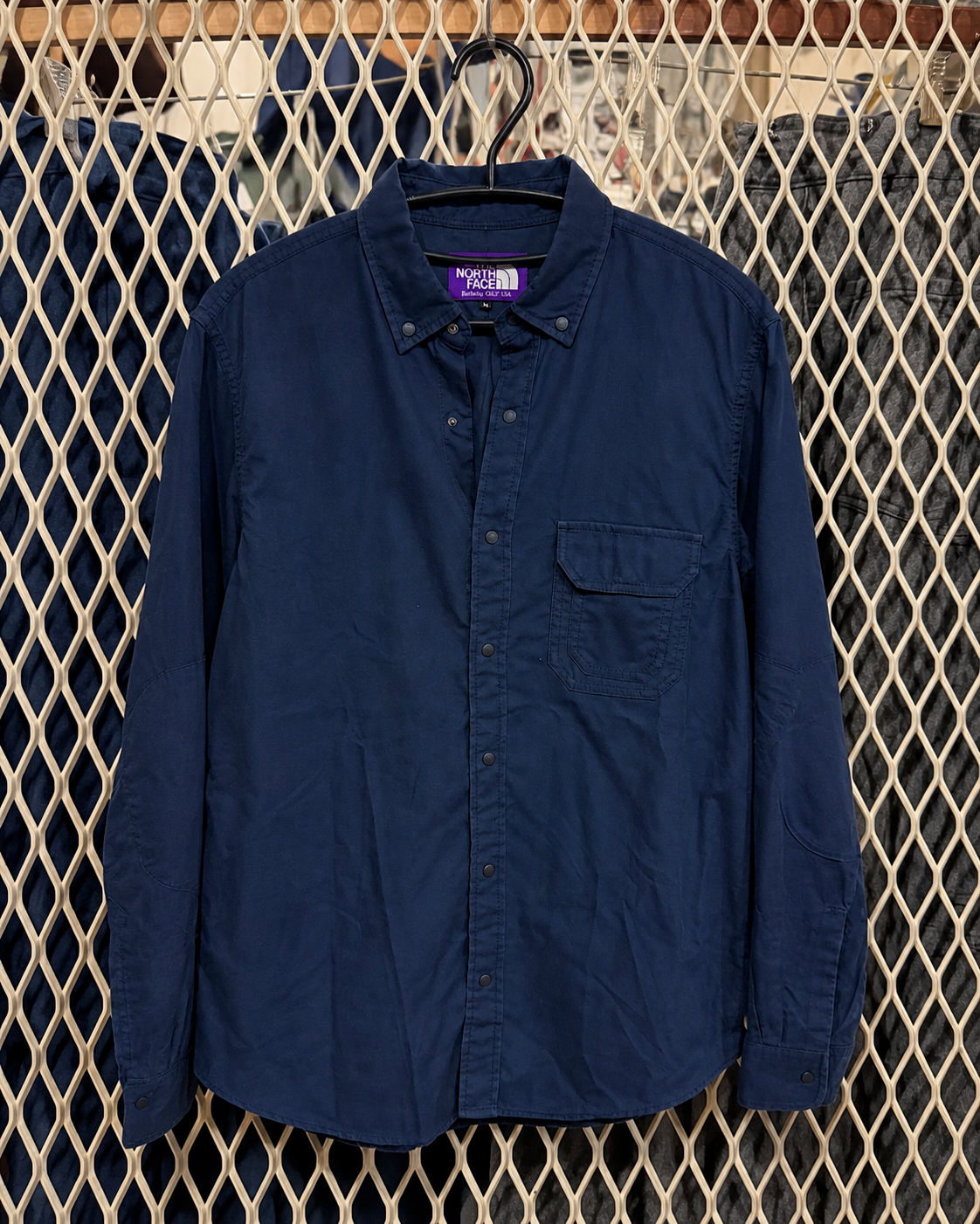 THE NORTH FACE PURPLE LABEL Navy Utility Shirt 深藍色機能長袖襯衫