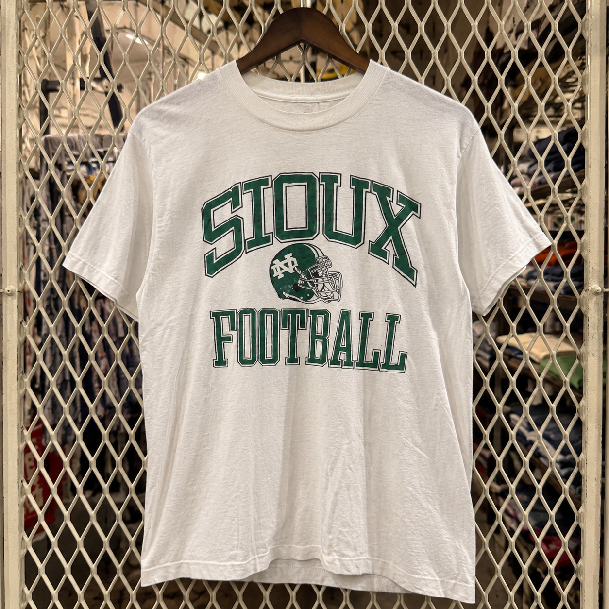 SIOUX FOOTBALL 美式足球印花白色短 Tee