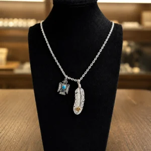 POCKET 925 Silver Thunderbird & Feather Necklace 日本買付・少量入荷